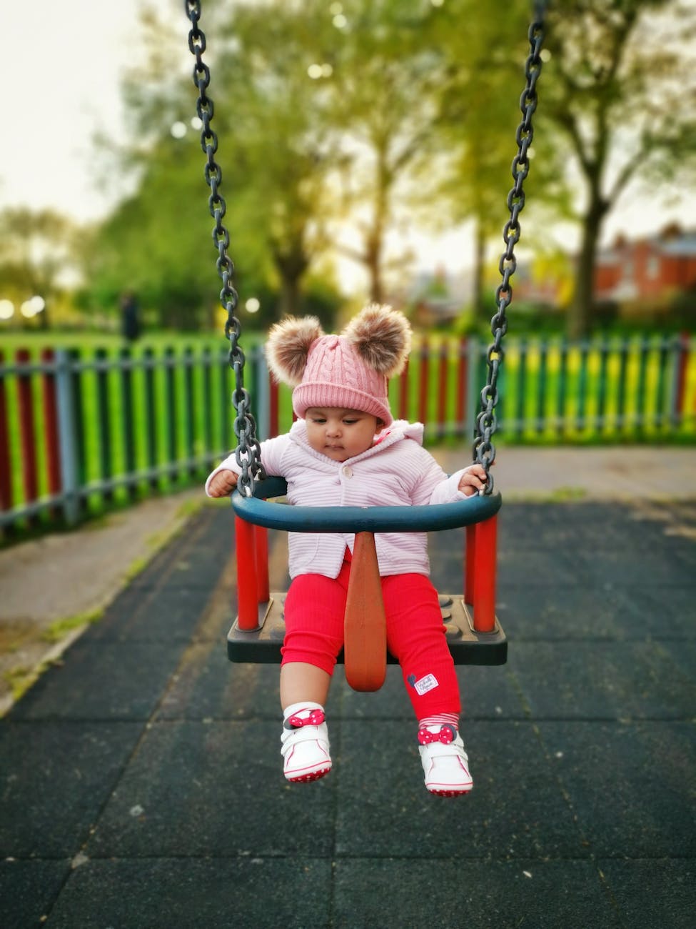 toddler on swings